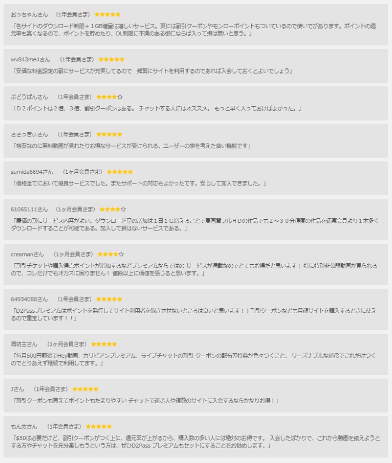 会員レビュー